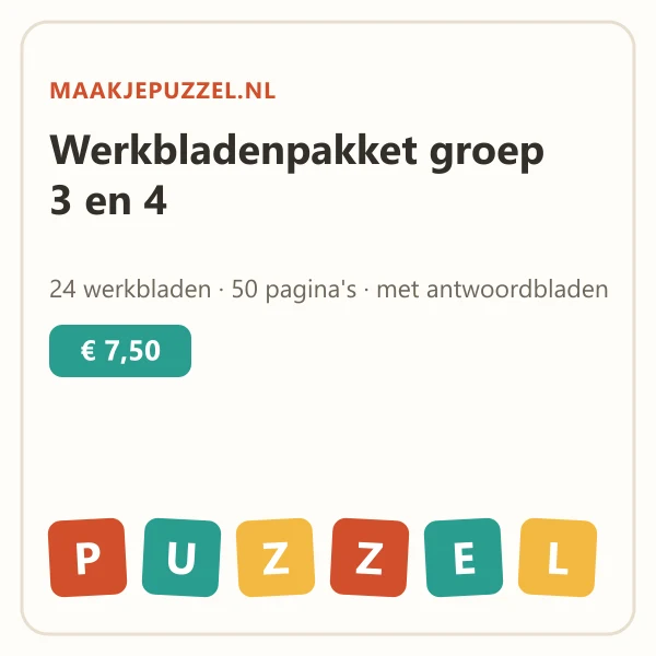 Omslag van Werkbladenpakket groep 3 en 4